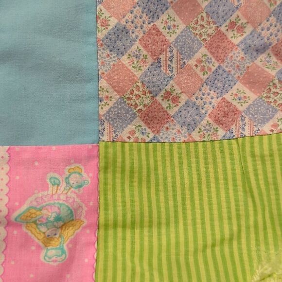 Vintage patchwork blanket quilt - Picture 5 of 7